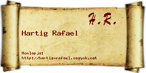 Hartig Rafael névjegykártya